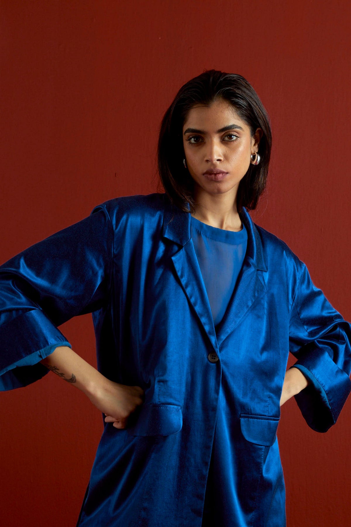 Wide Sleeve Jacket Set