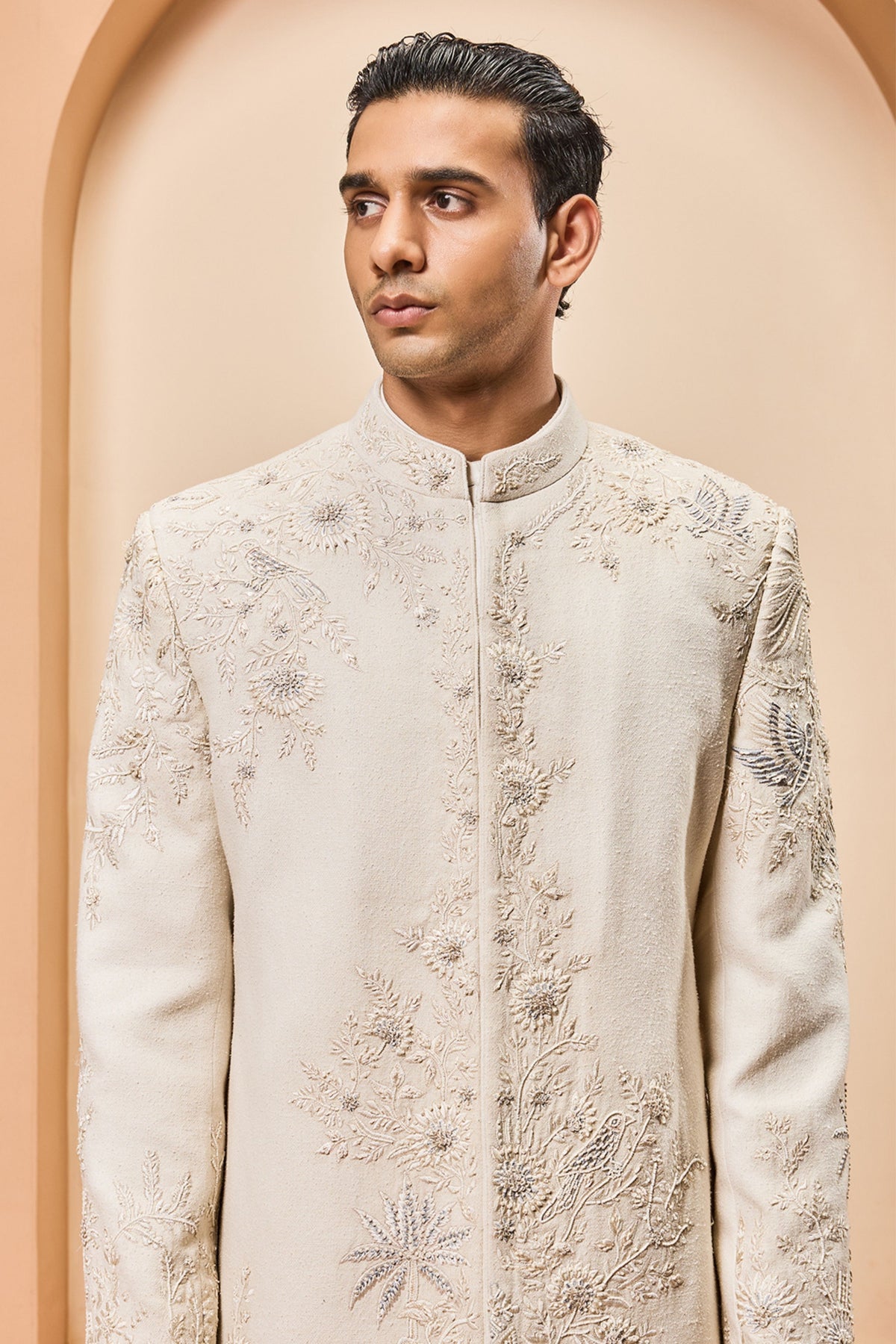 Resham Pearl Sherwani Set