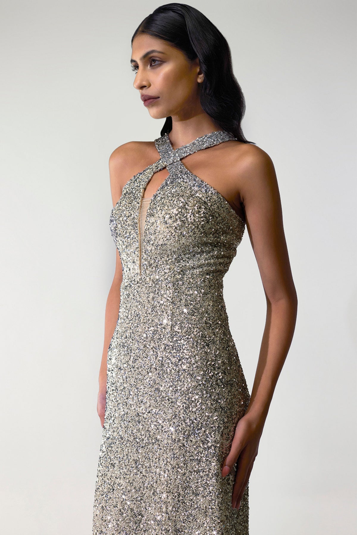 Halo Halter Gown