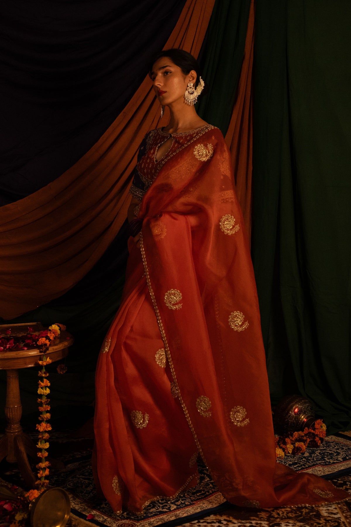 Kumkumi Kesar Saree Set