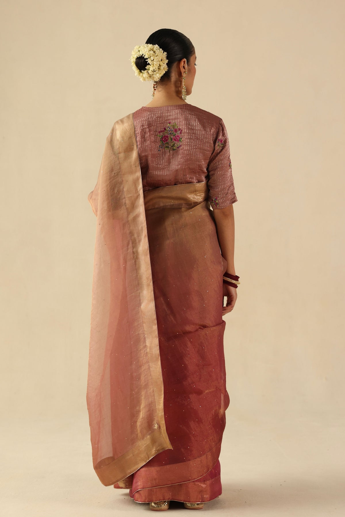 Peach Taj Gul Saree