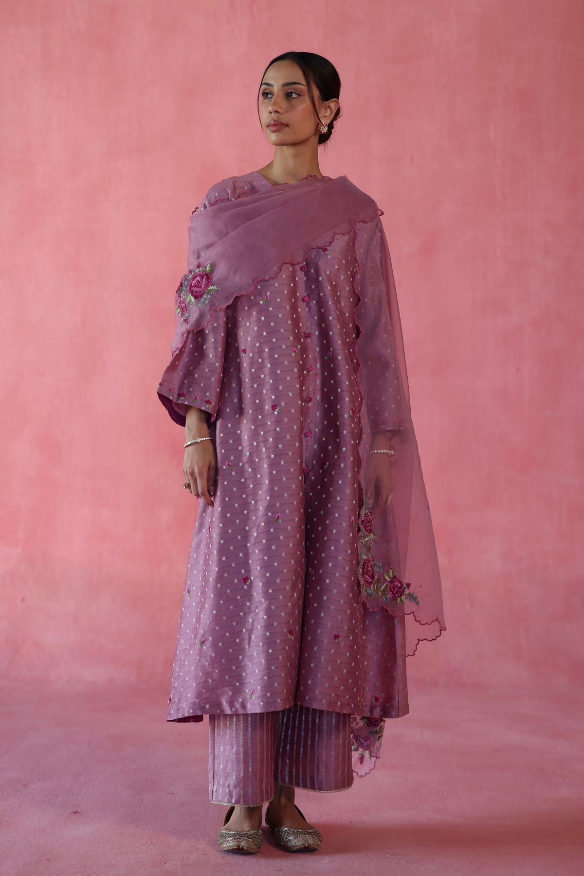 Plum Zaafran Kurta Set
