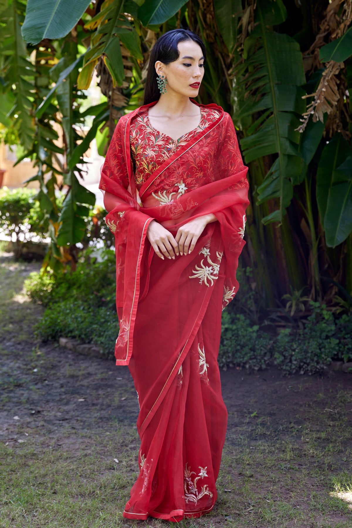 Akshara Red Saree