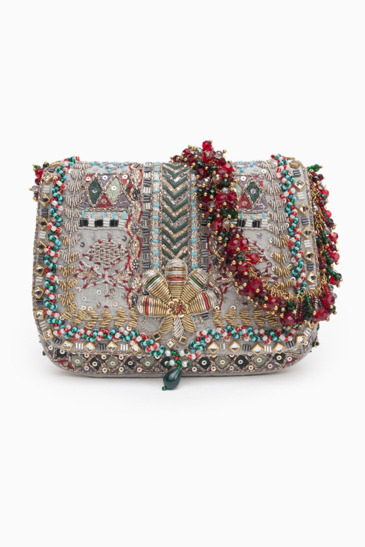 Noor Mini Clutch – Silver