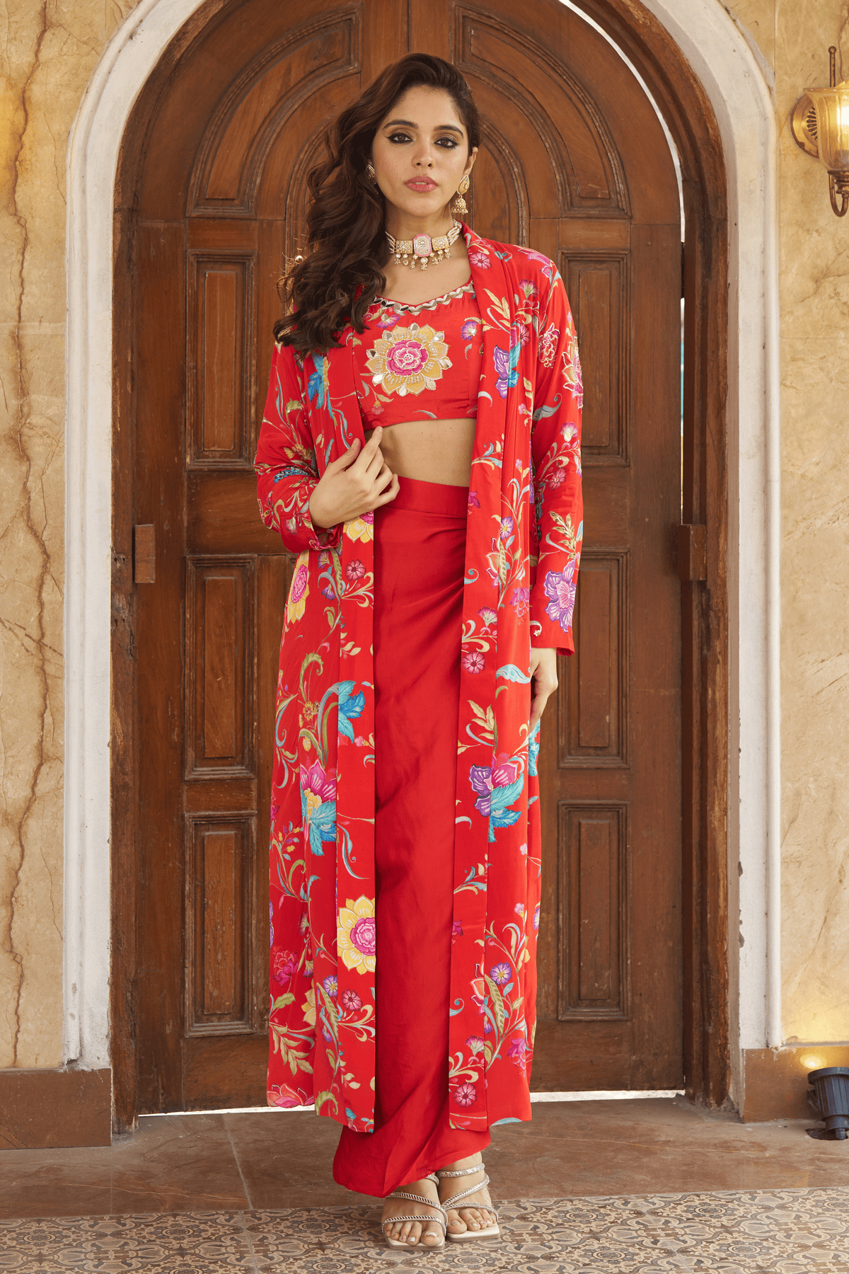Bareen Burnt Orange Jacket Set