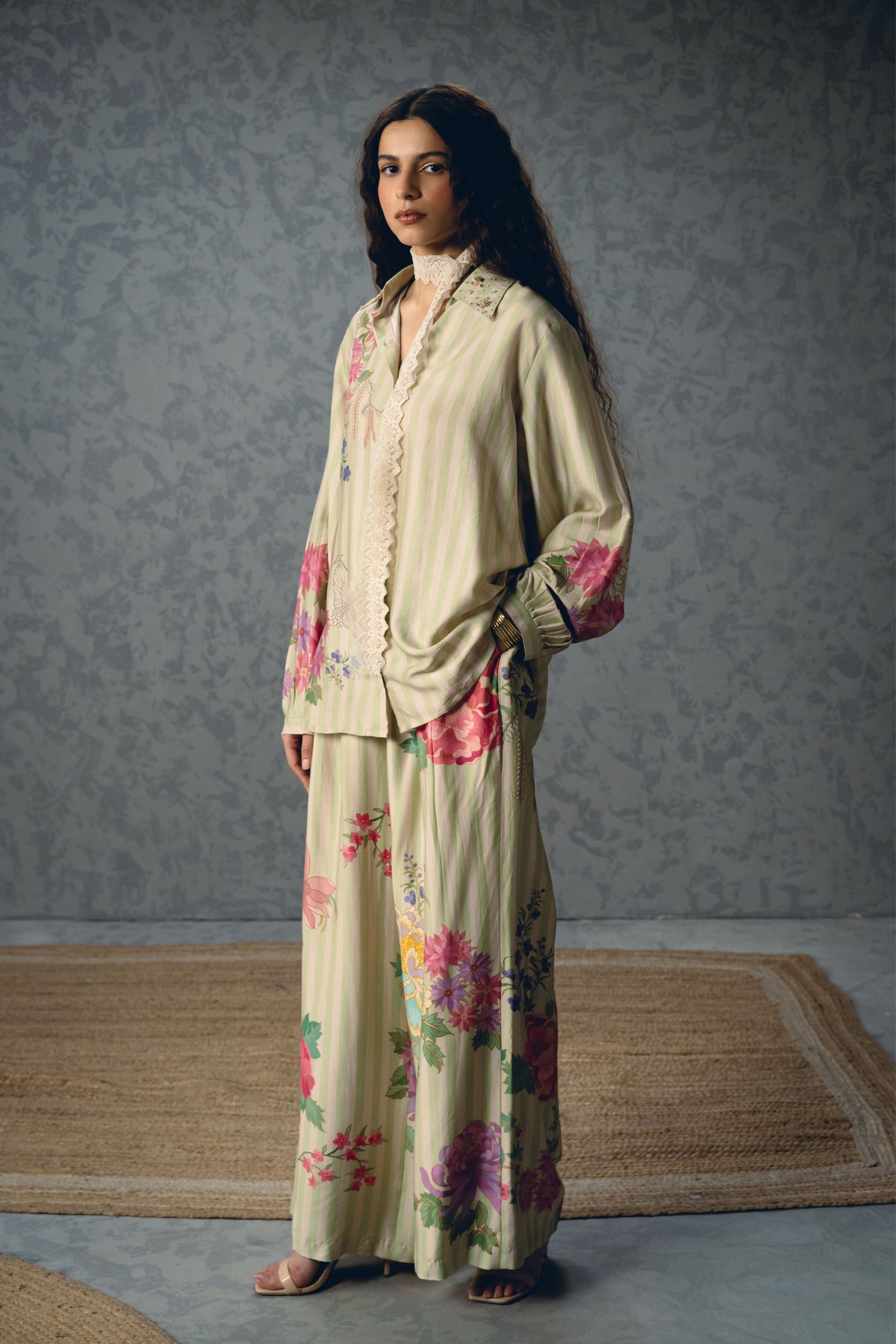 Aika Satin Green Set