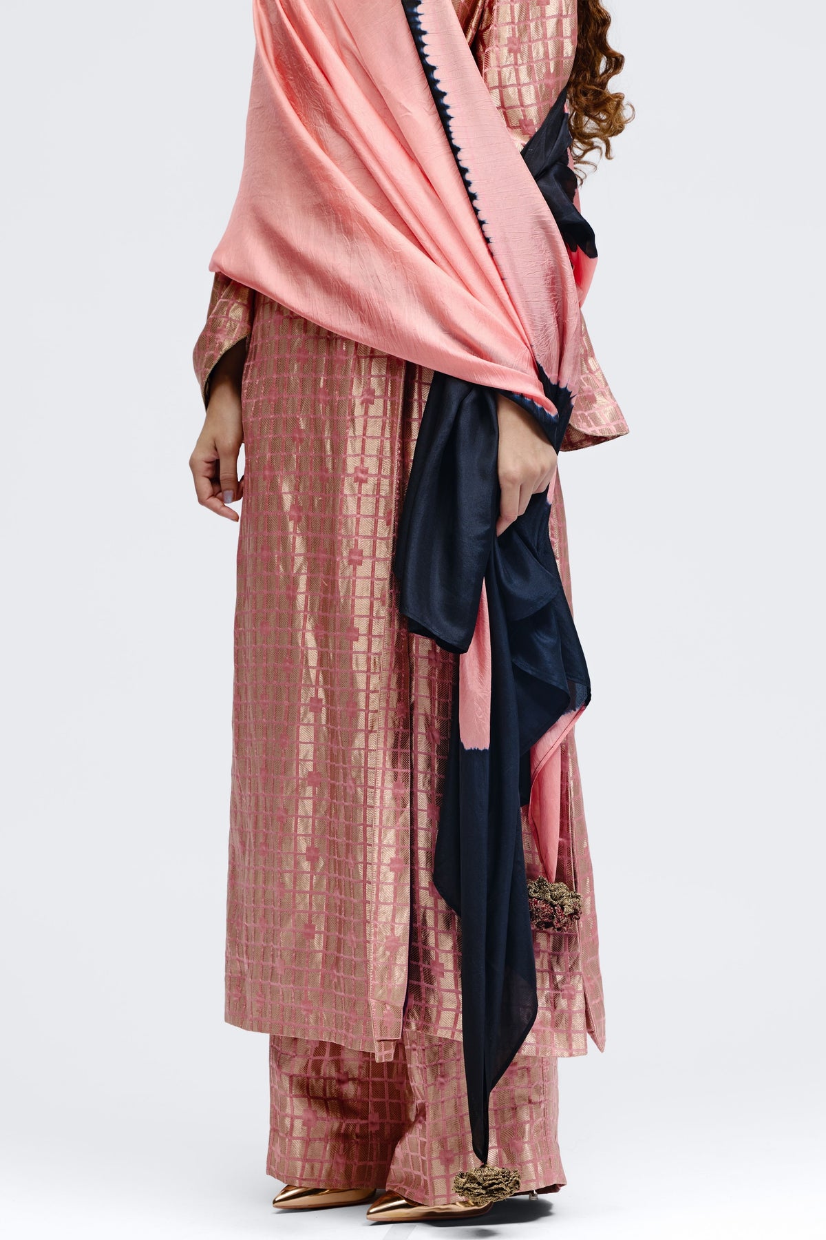 Blush Field Hand Dyed Silk Dupatta