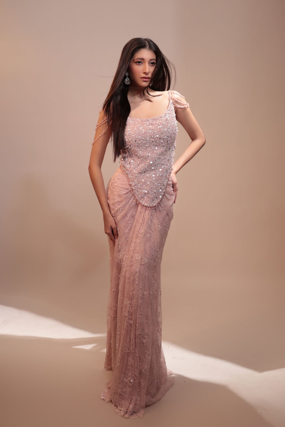 Roseline Draped Skirt Set