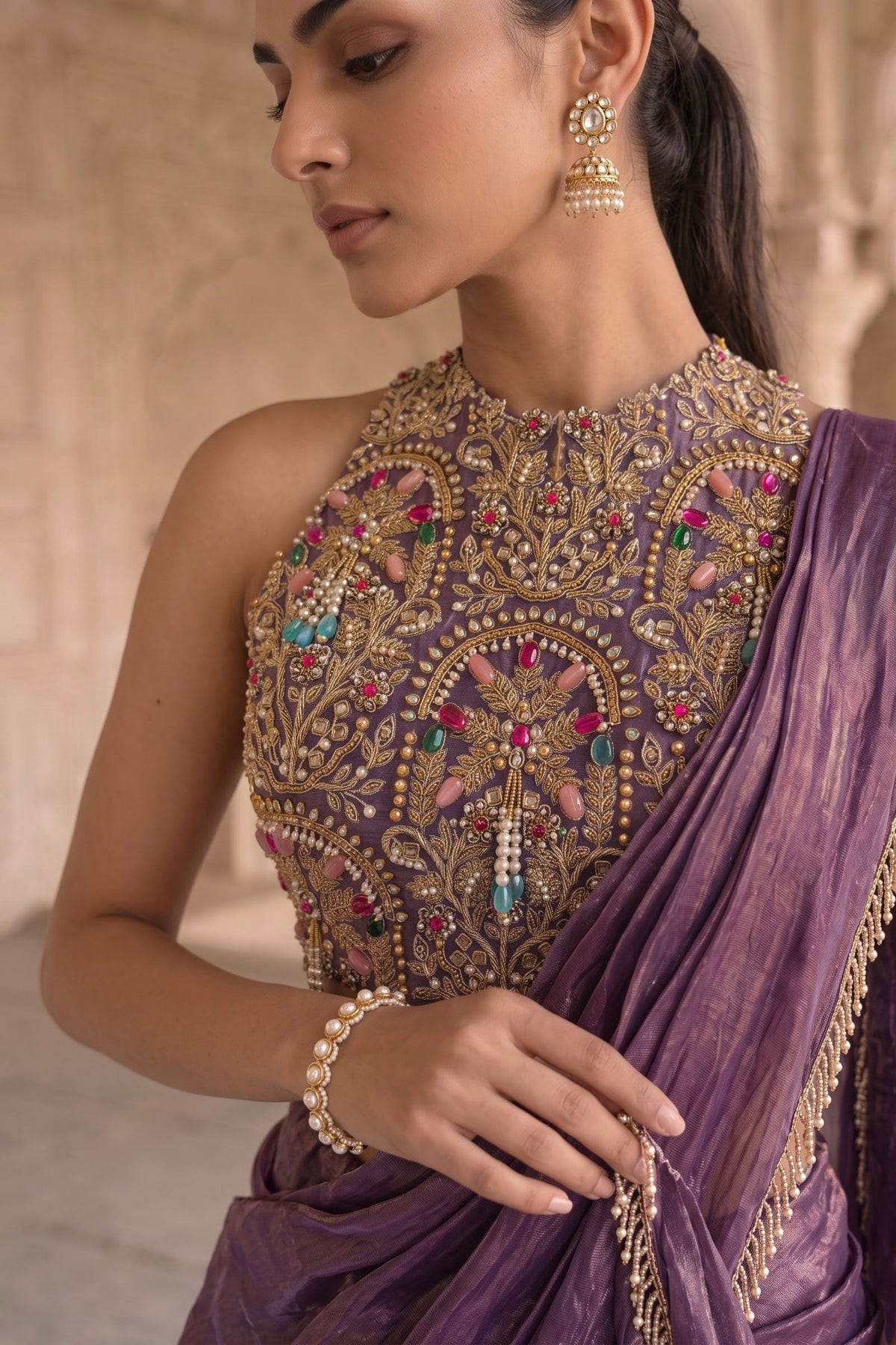 Draksh Rani Draped Saree Set