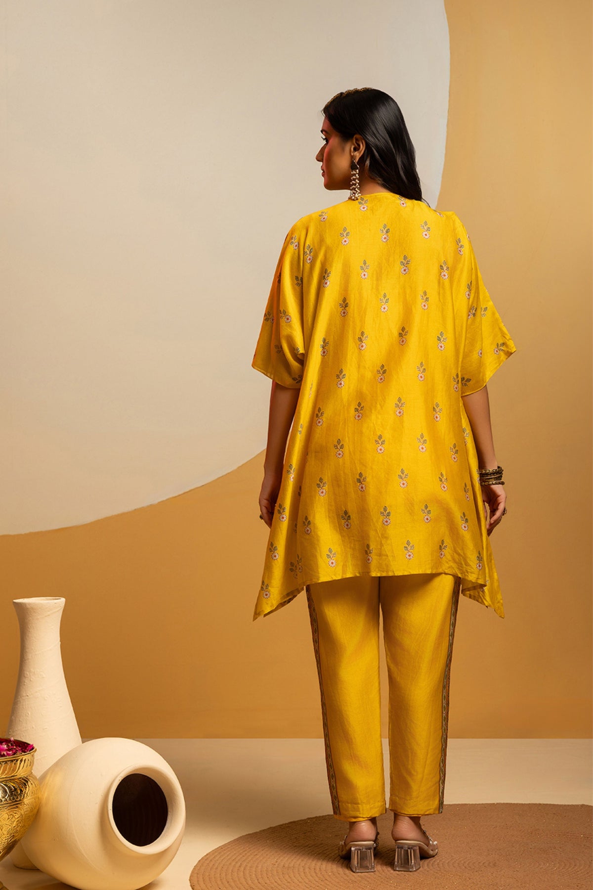 Yellow Embellished Kurta Set