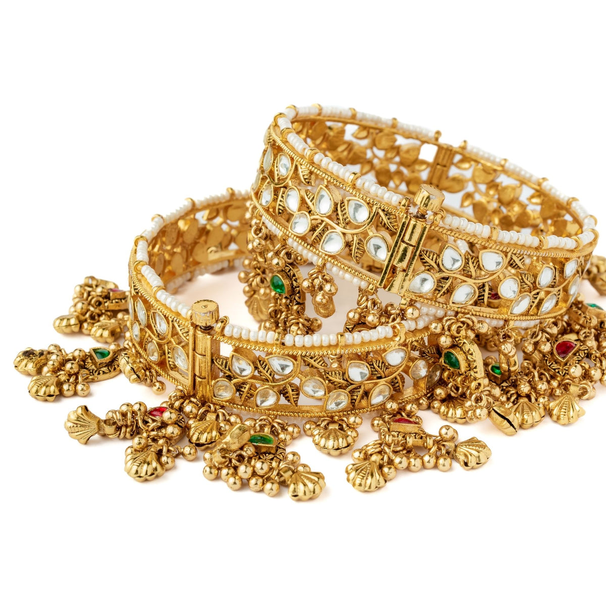 Gold Plated Multicolored Bangles