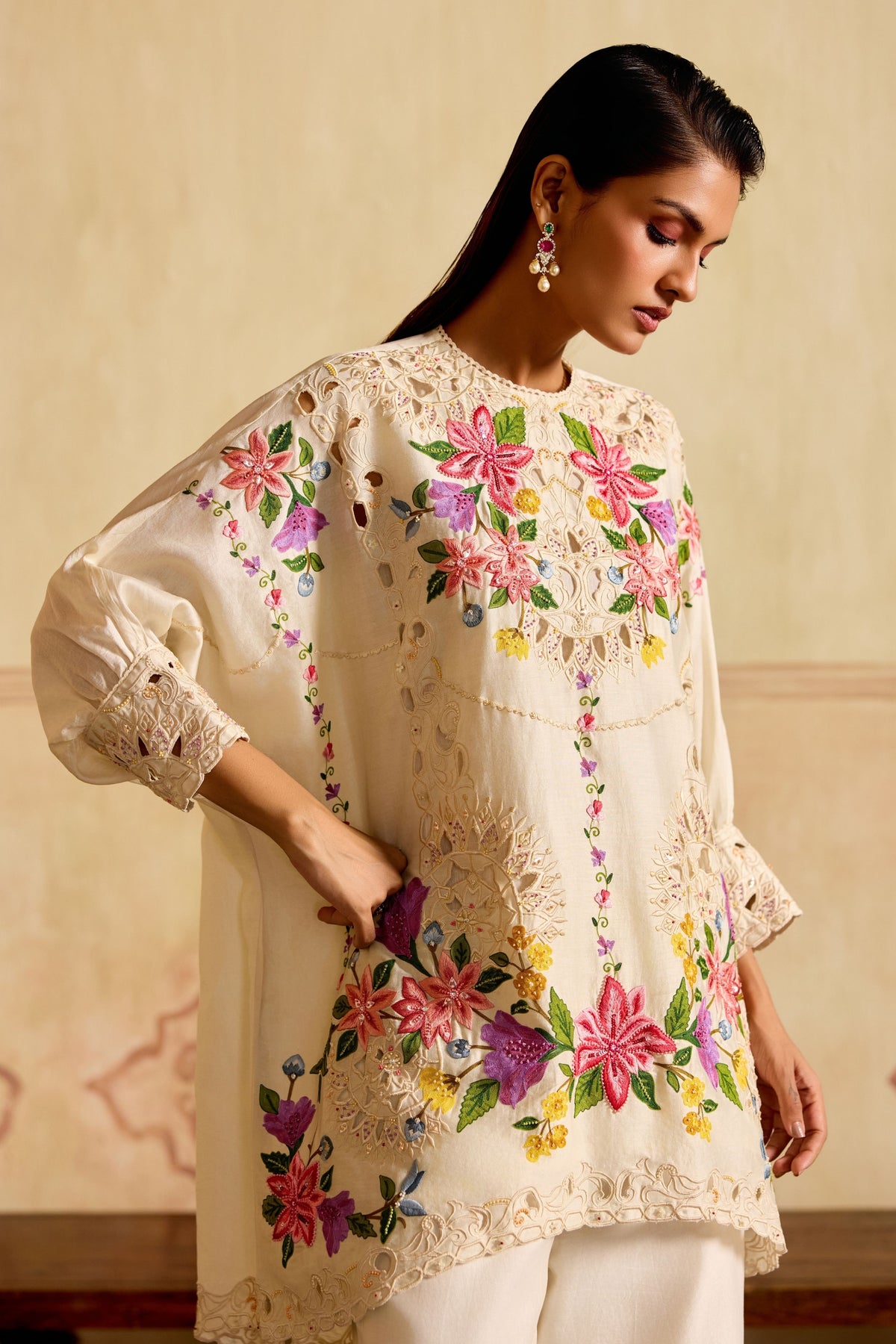 Ivory Kimono Co-ord Set