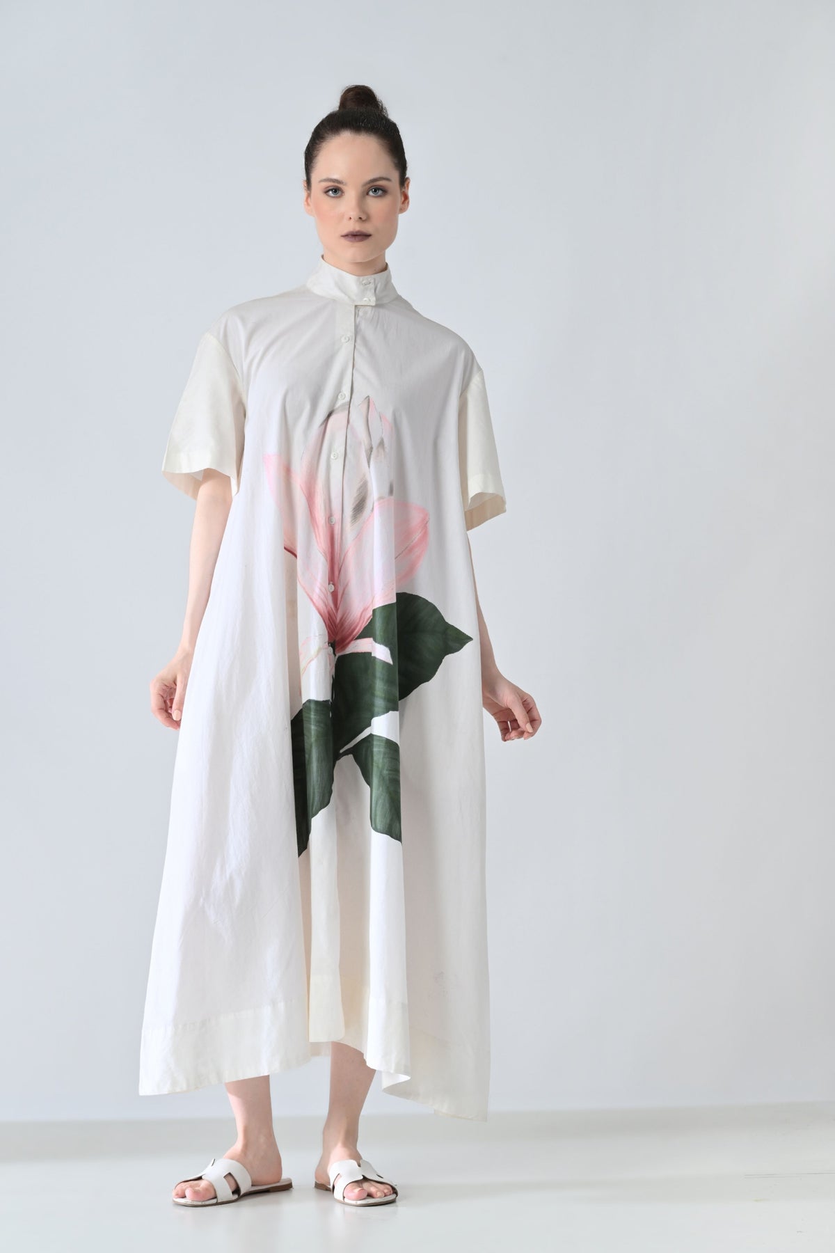 Ivory Blossom Printed Dress