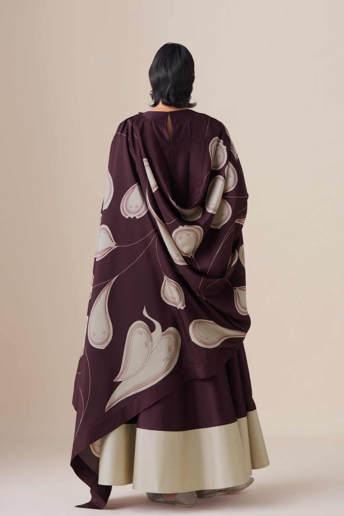 Omira Burgundy Anarkali Set