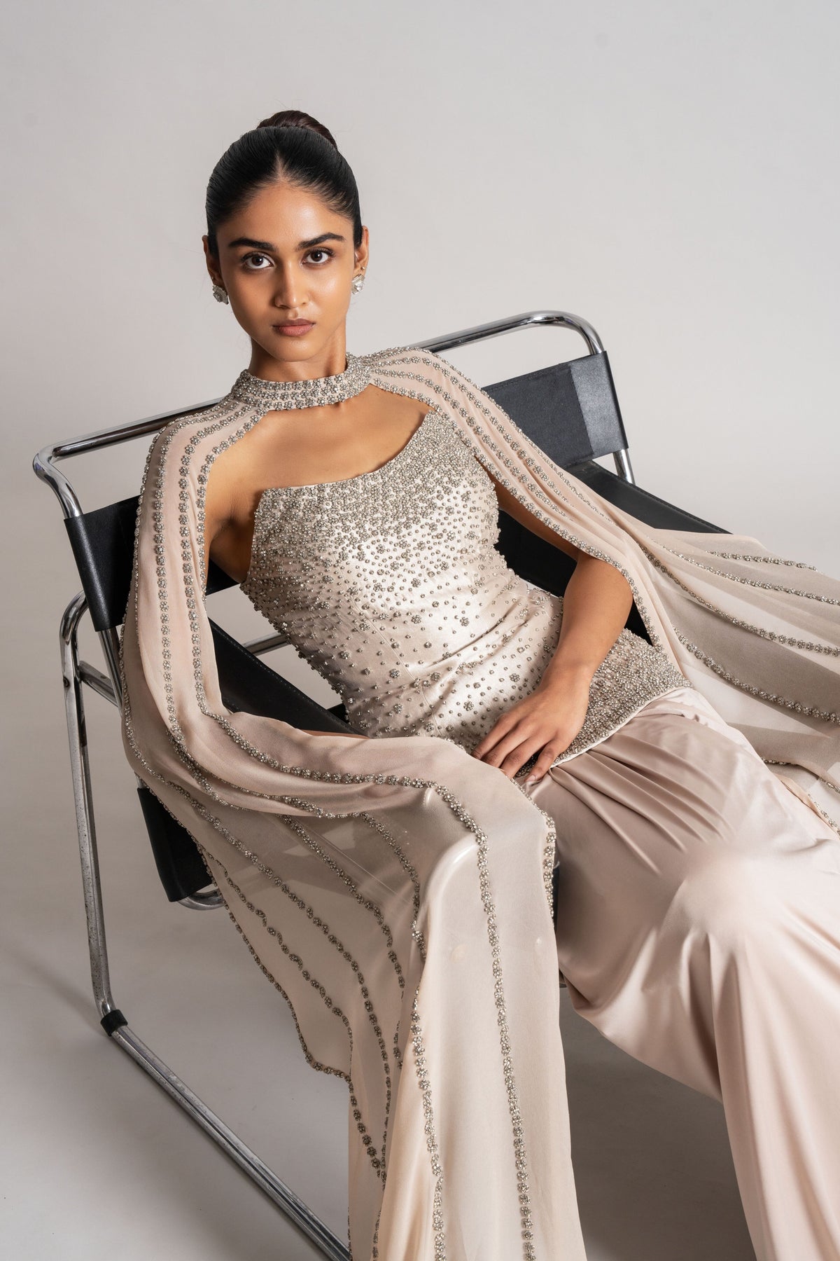 Crystal Maze Draped Skirt Set