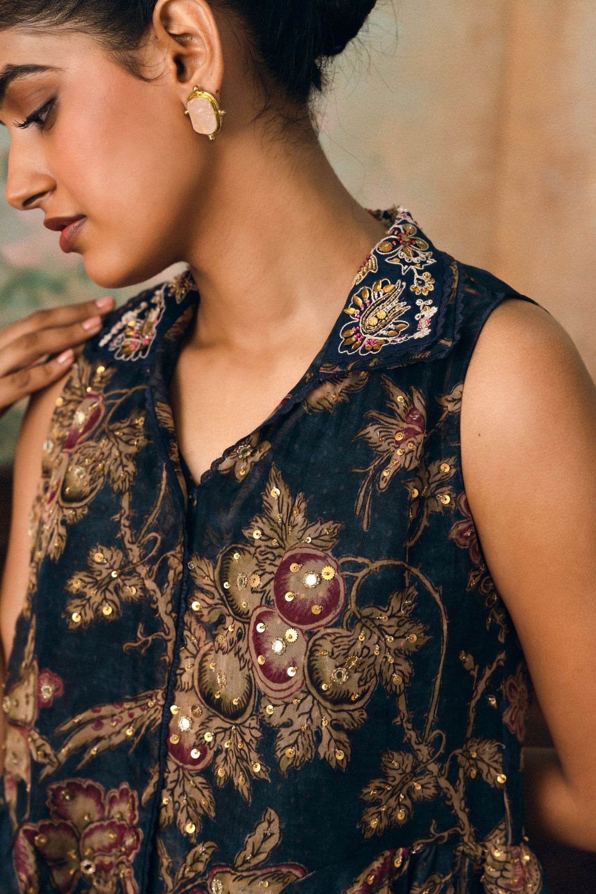 Navy Cherie Kurta Set