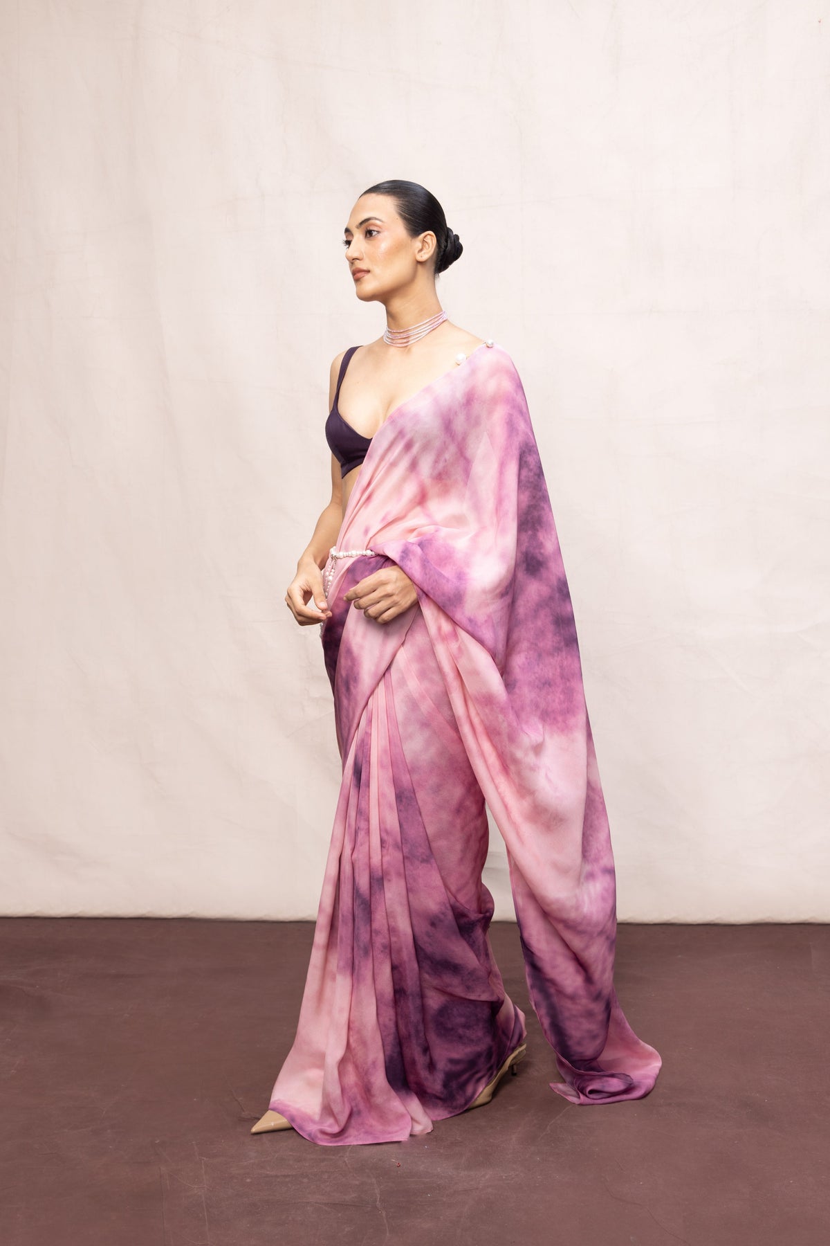 Multicolour Chiffon Saree