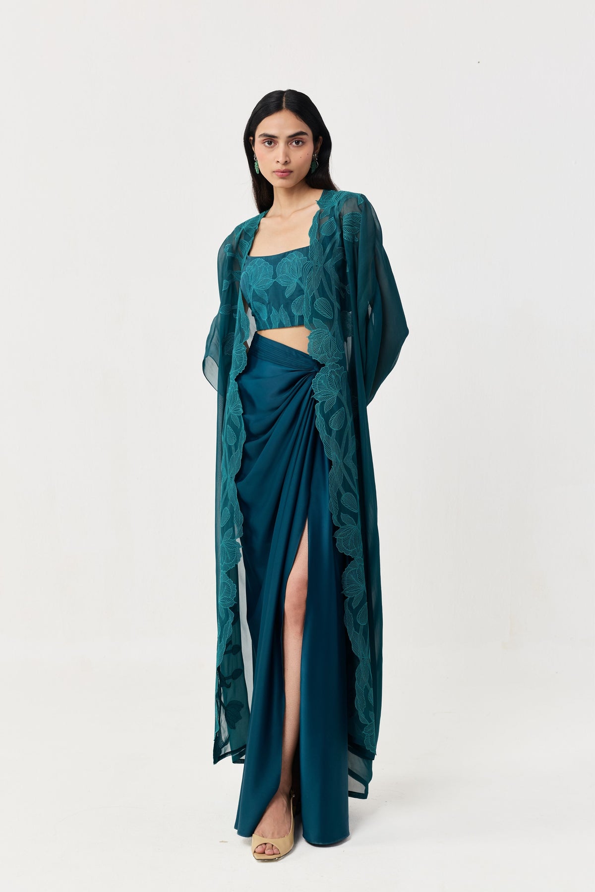 Wild Tulip Teal Cape Set