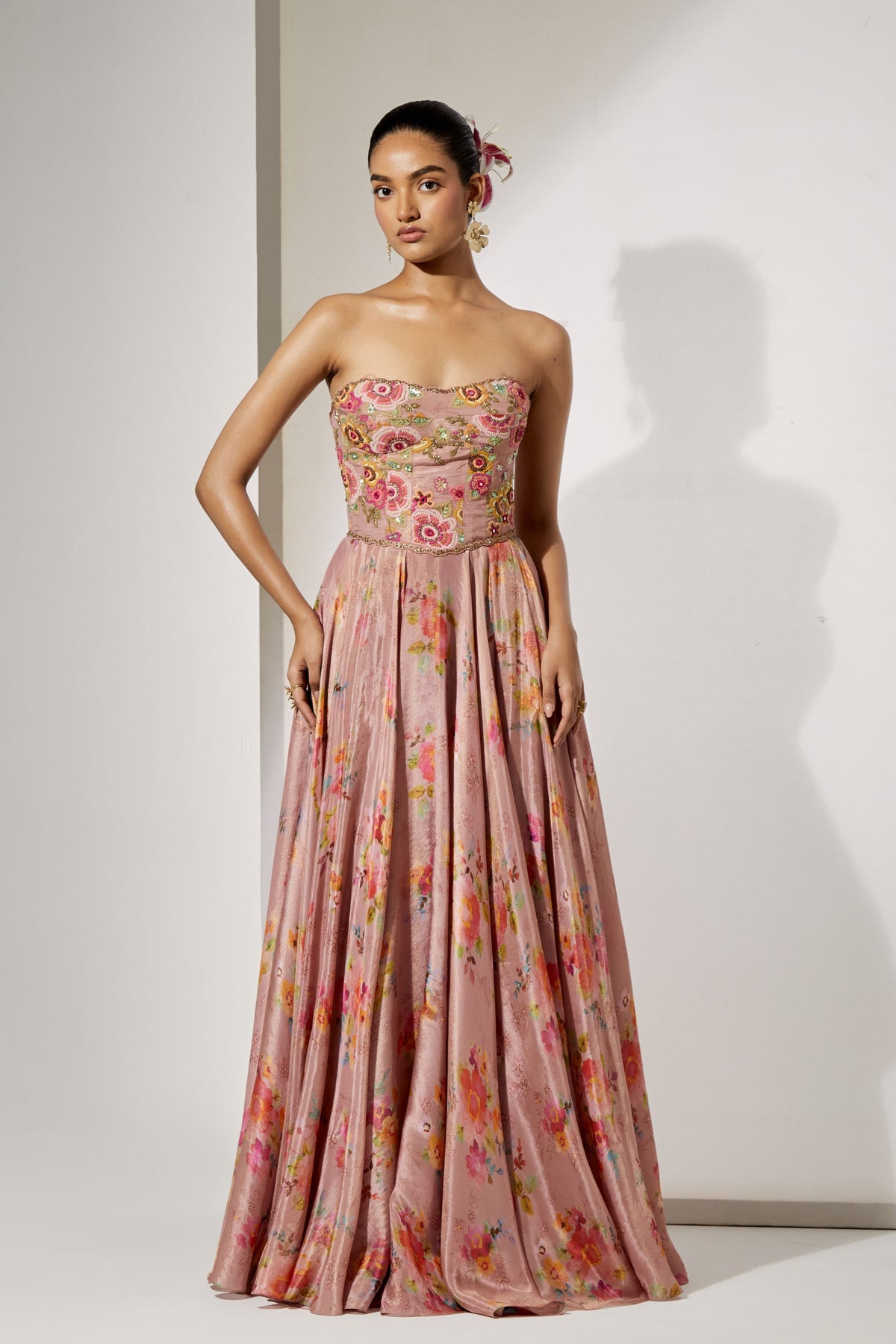 Blush Printed Skirt Set