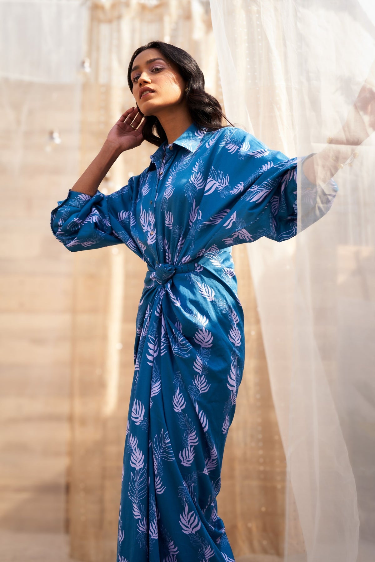 Reveria Drape Skirt Dress