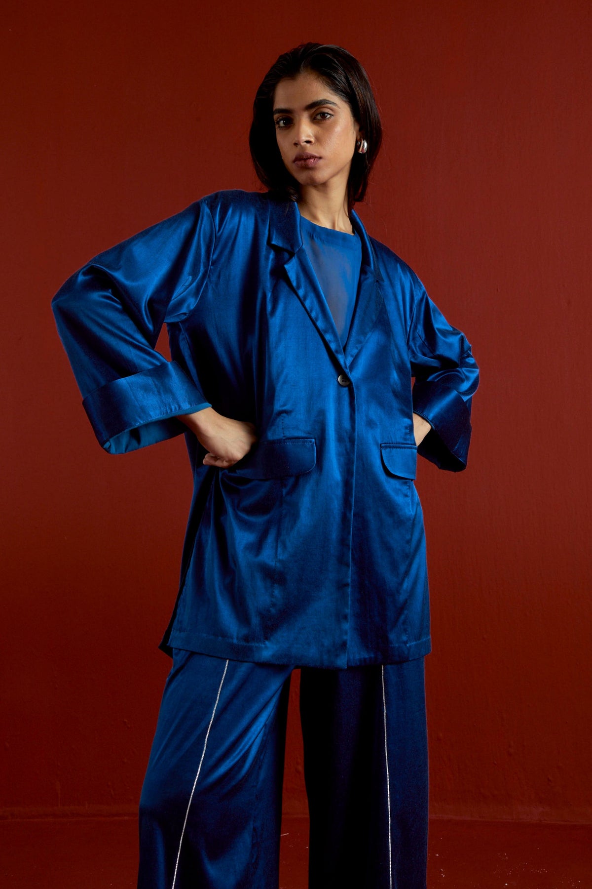 Wide Sleeve Jacket Set