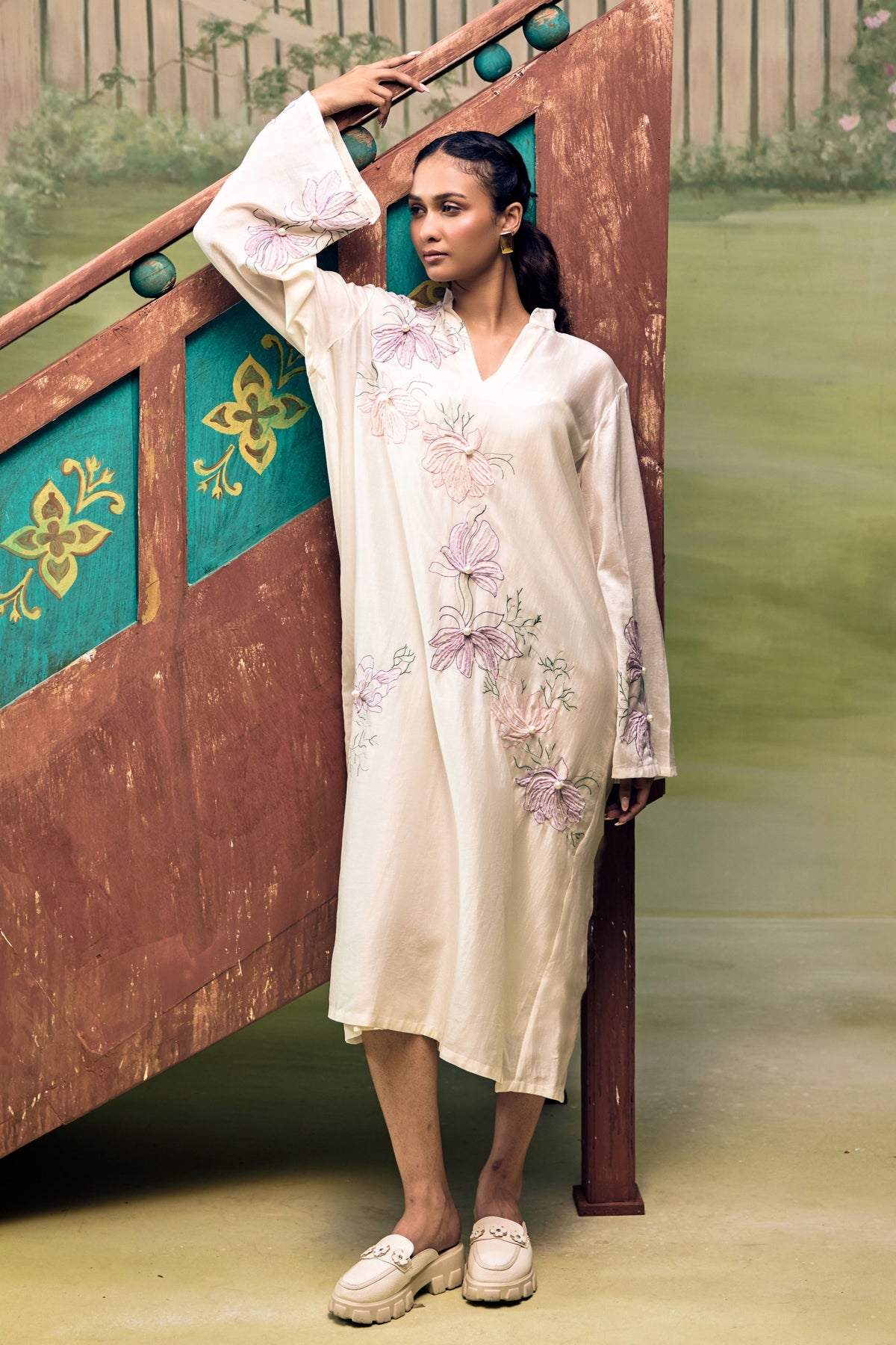 Fleur Sketch Column Dress