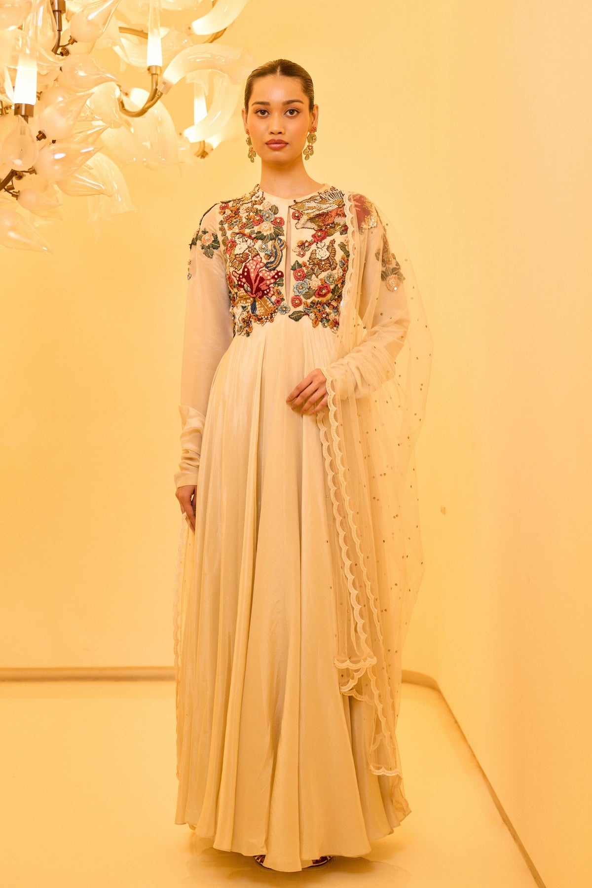 Floral Anarkali Set