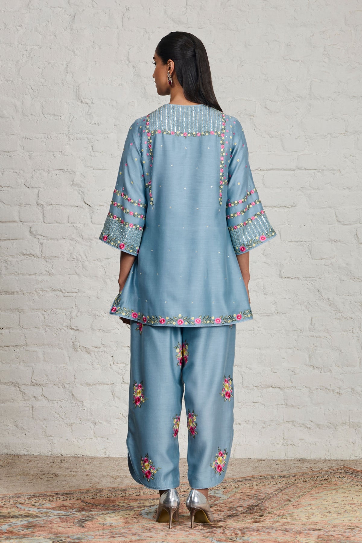 Annora Blue Short Kurta Set