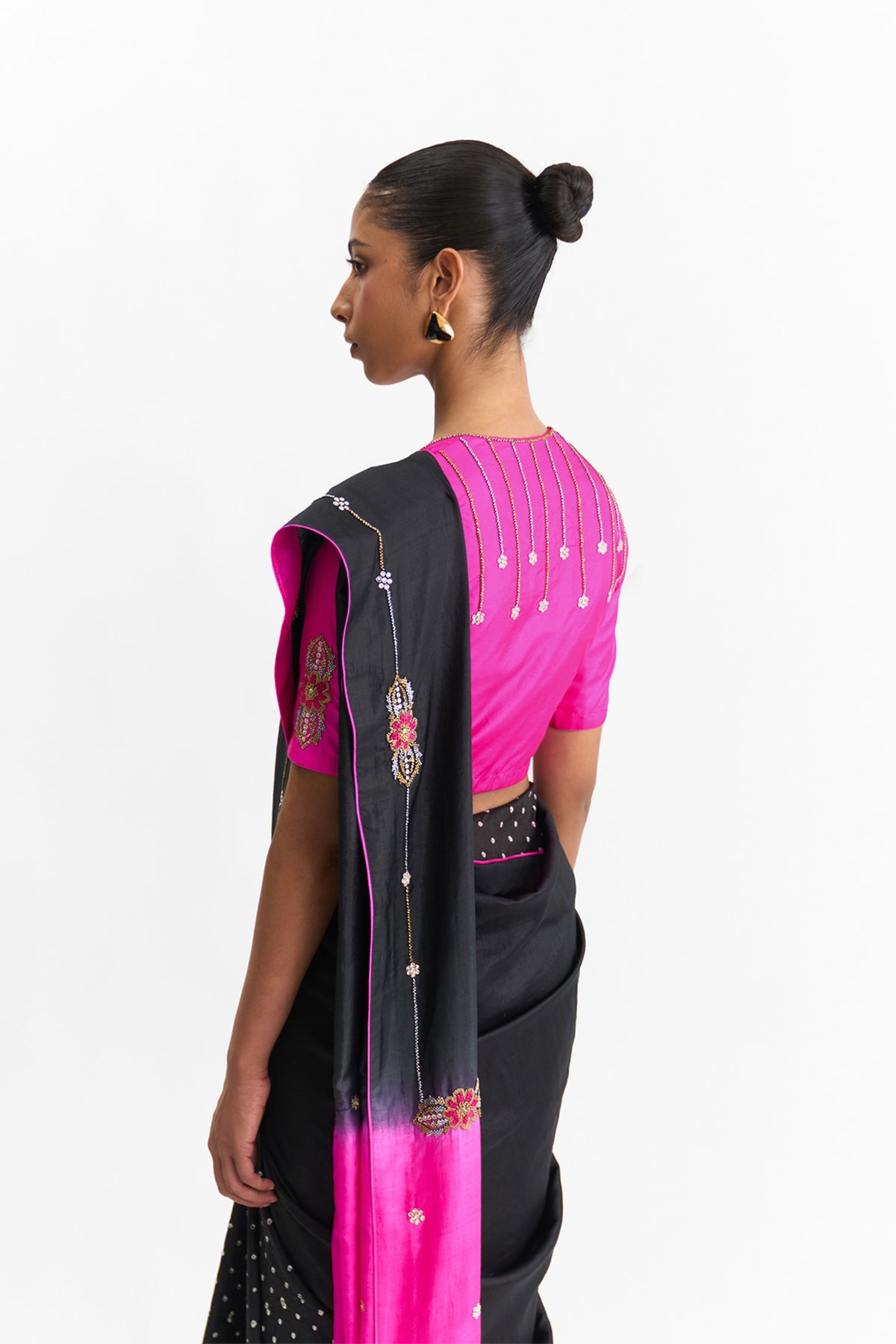 Tide Black Rani Saree