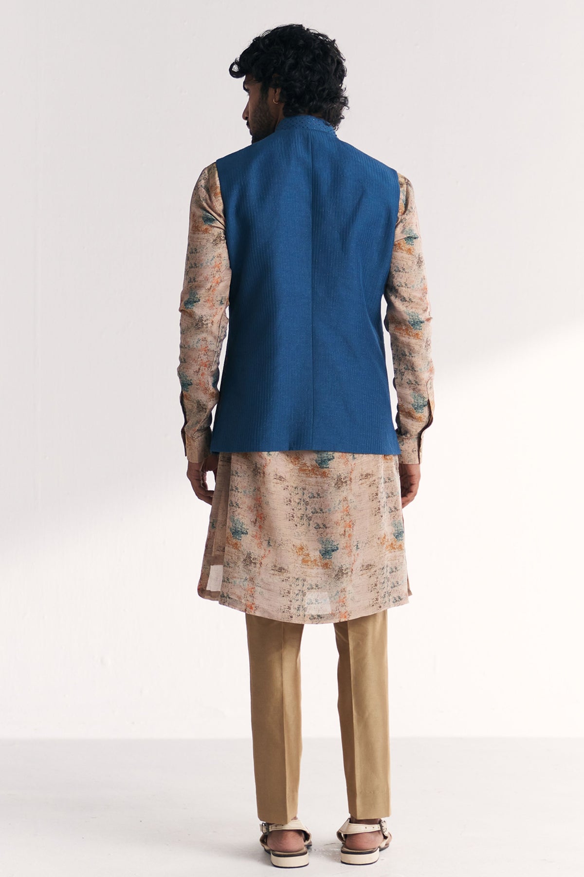 Musawir Blue Nehru Jacket Set