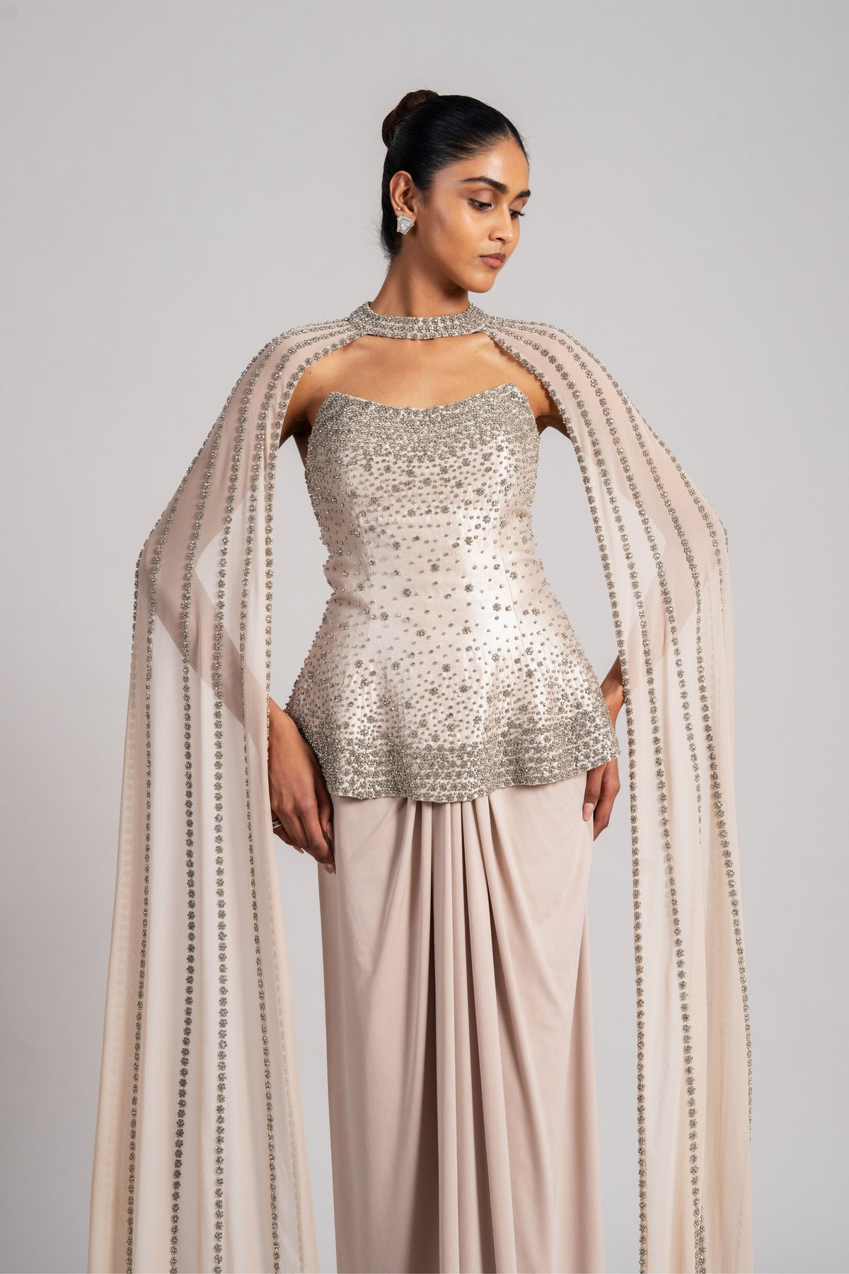 Crystal Maze Draped Skirt Set