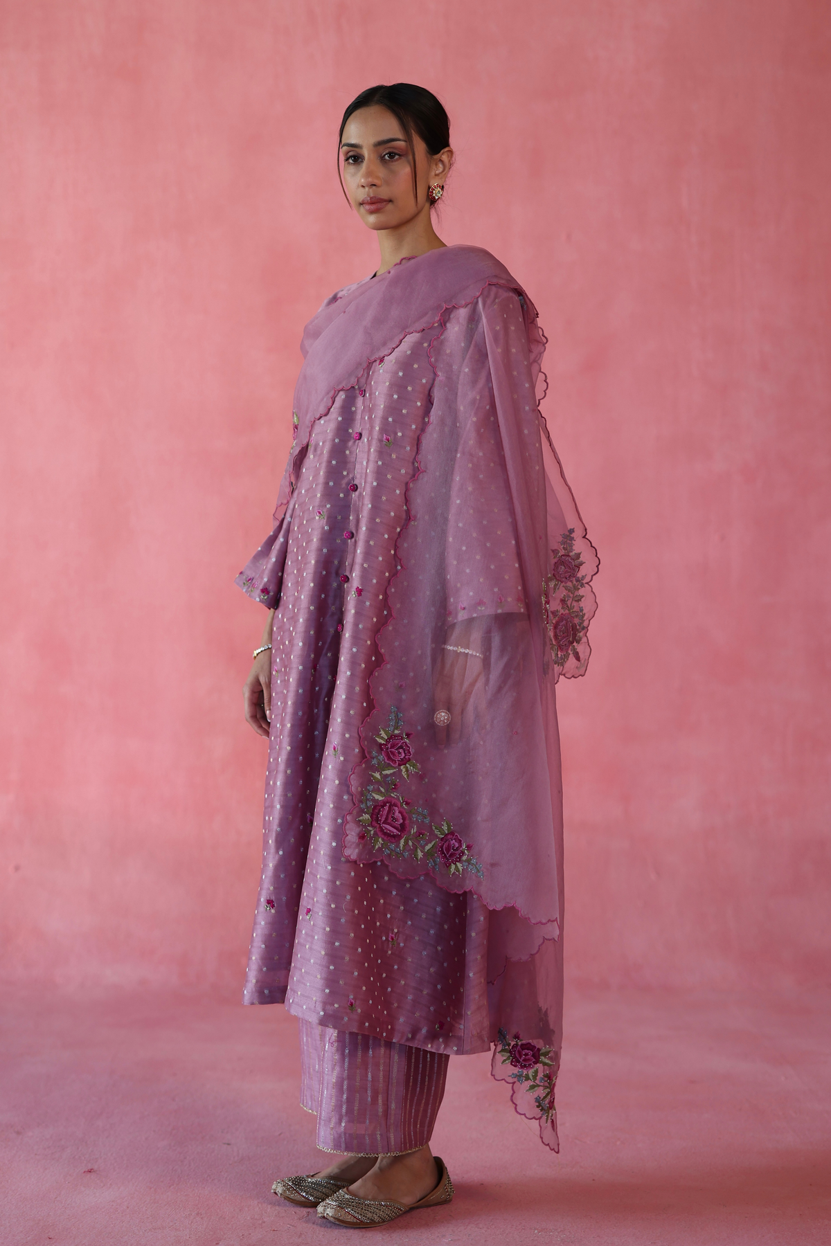 Plum Zaafran Kurta Set