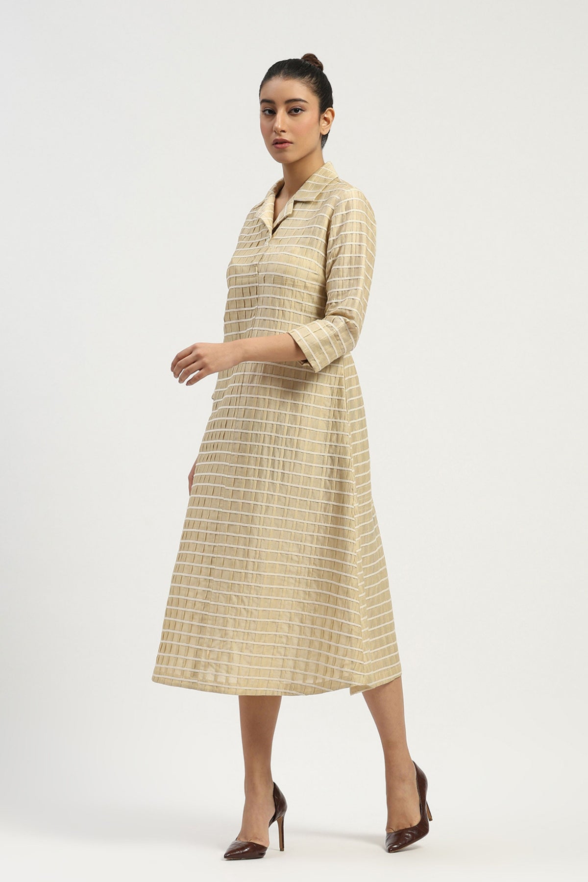 Pleat & Tape Dress