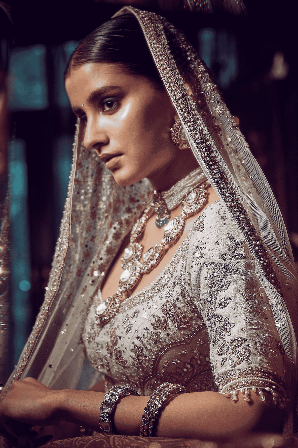 Masai Landscape Aurum Ekru Lehenga Set