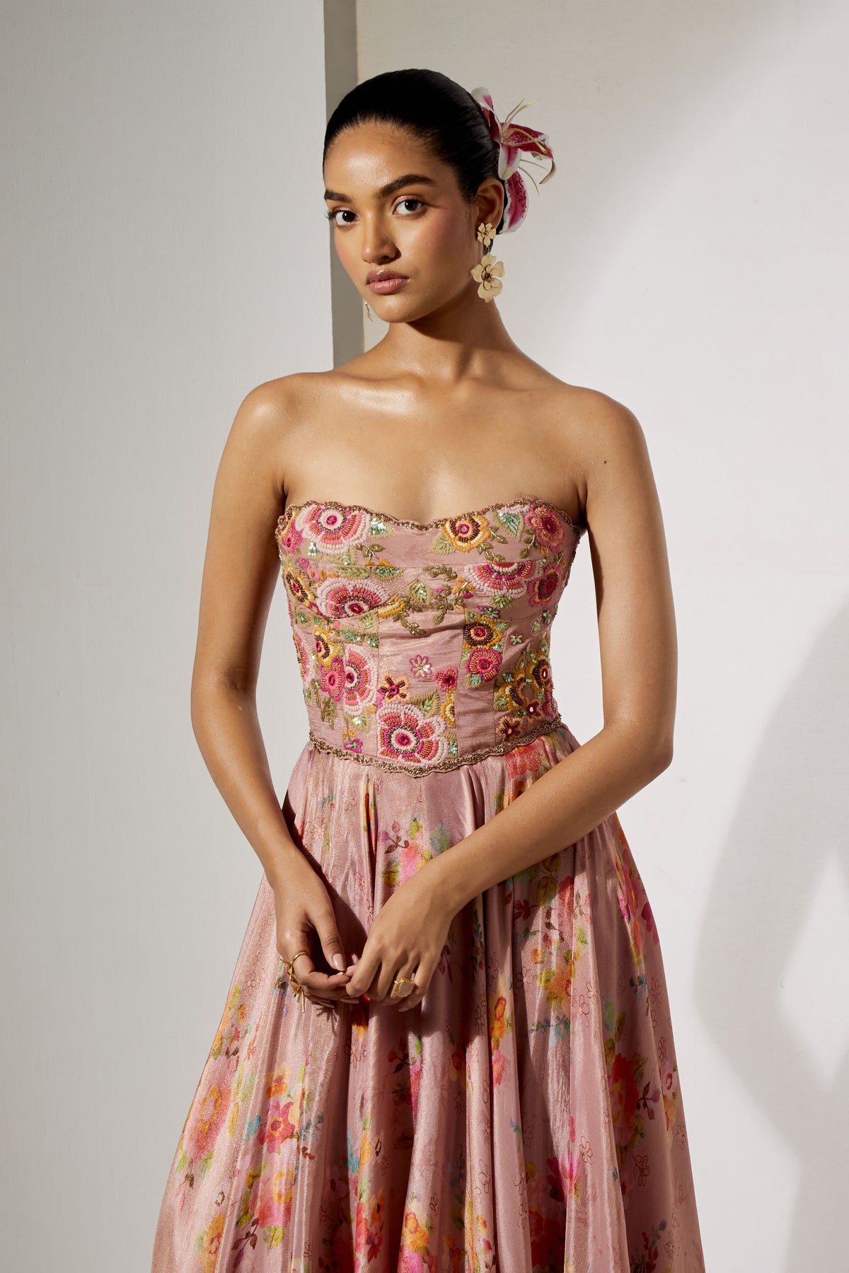 Blush Printed Skirt Set