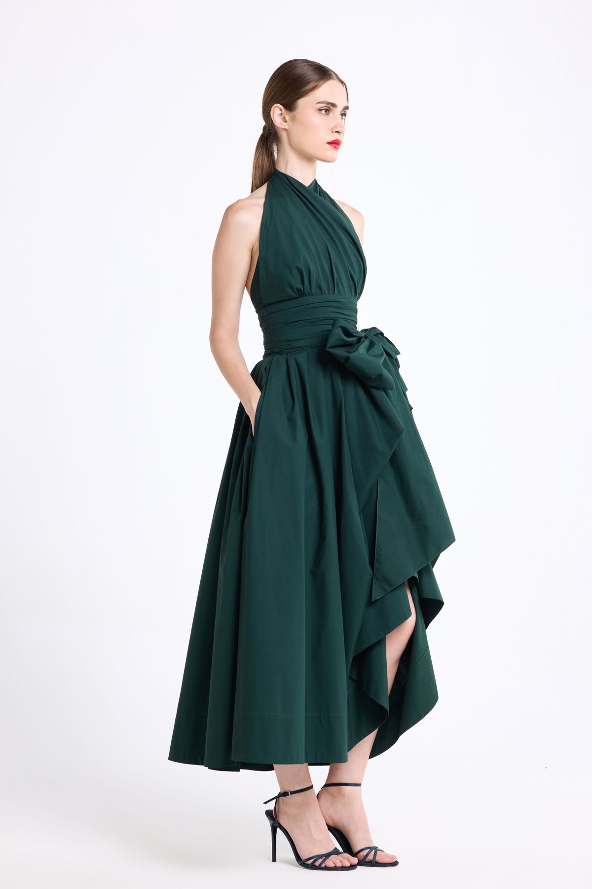 Halter Neck Midi Dress