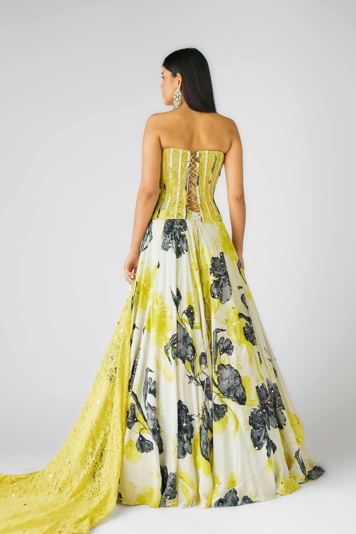The Garden of Eclipse Corset Lehenga