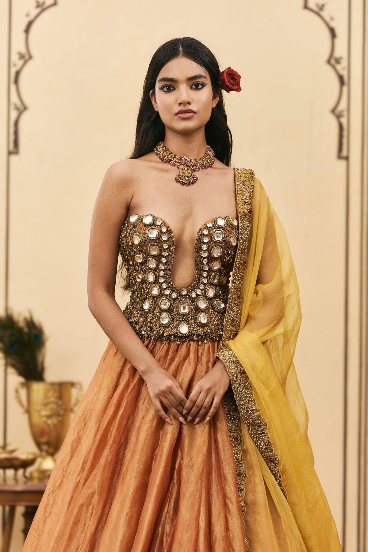 Narangi Lehenga Set