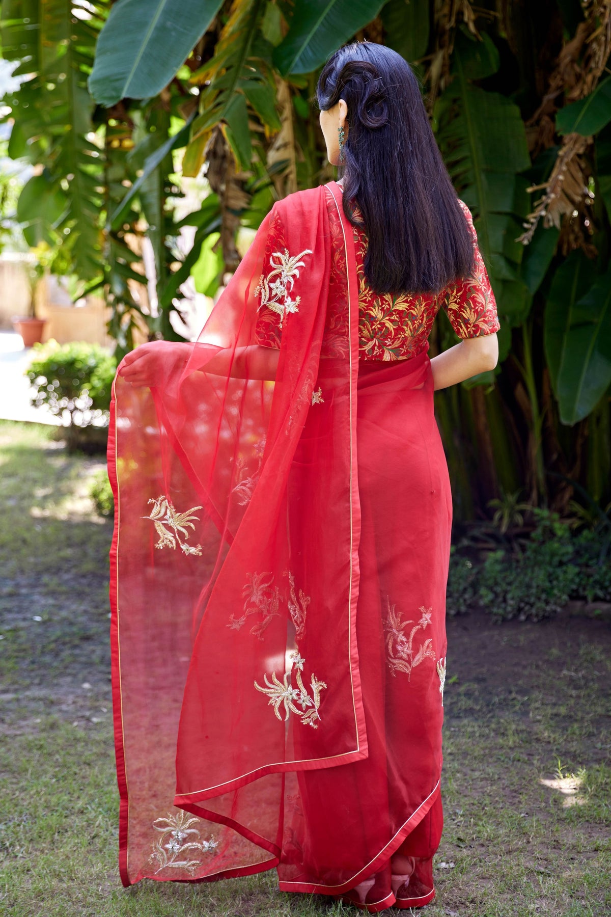 Akshara Red Saree