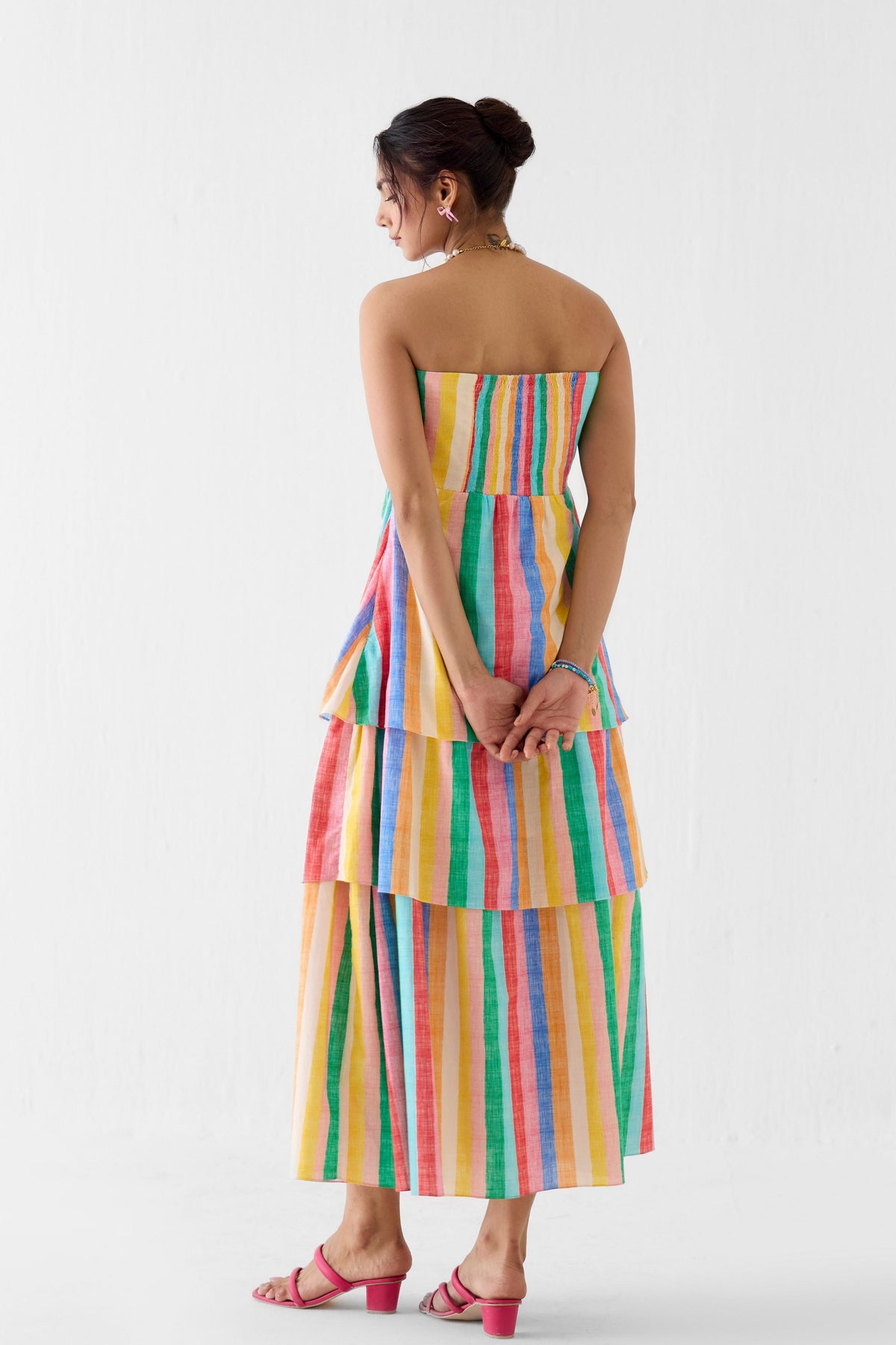 Leher Tiered Off Shoulder Dress