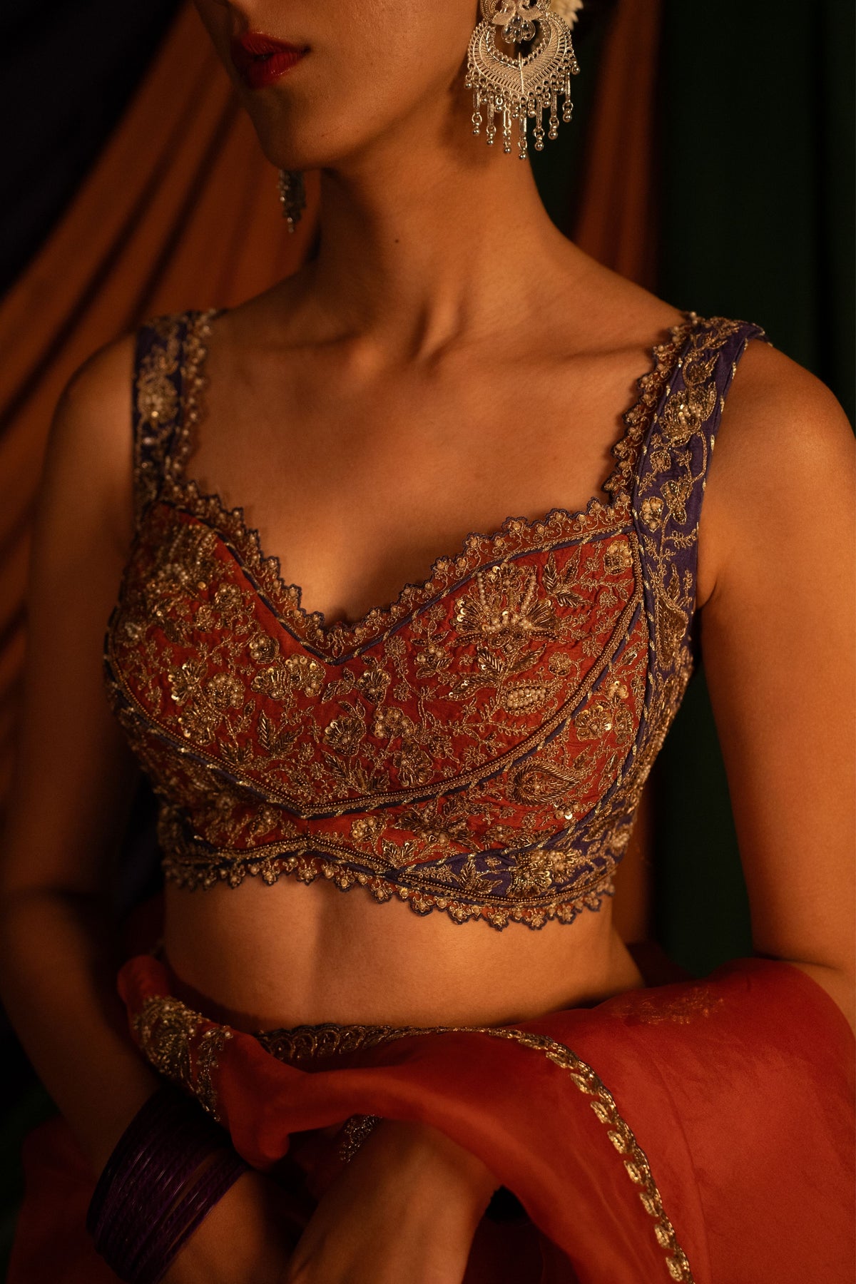 Kumkumi Kesar Saree Set