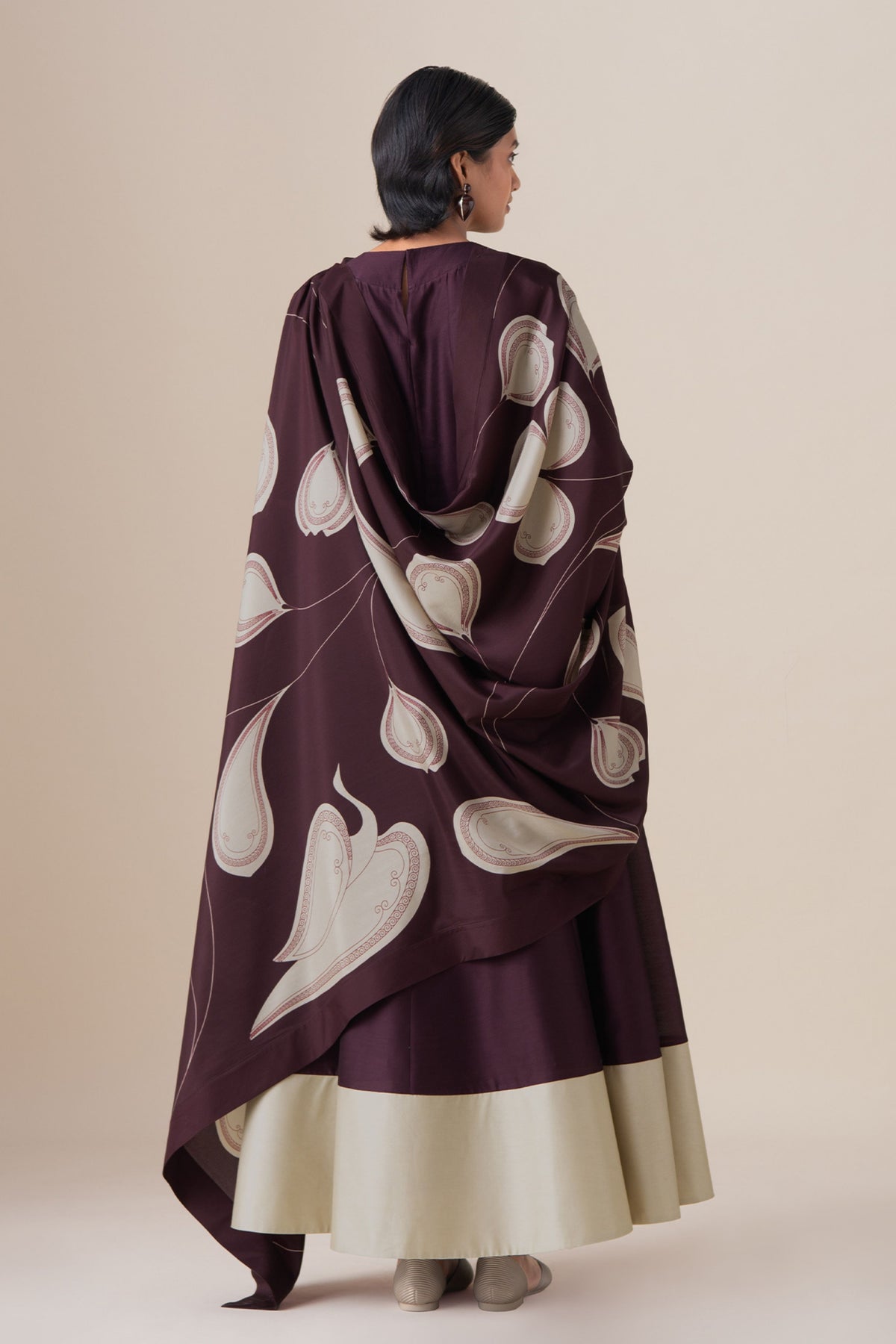 Omira Burgundy Anarkali Set