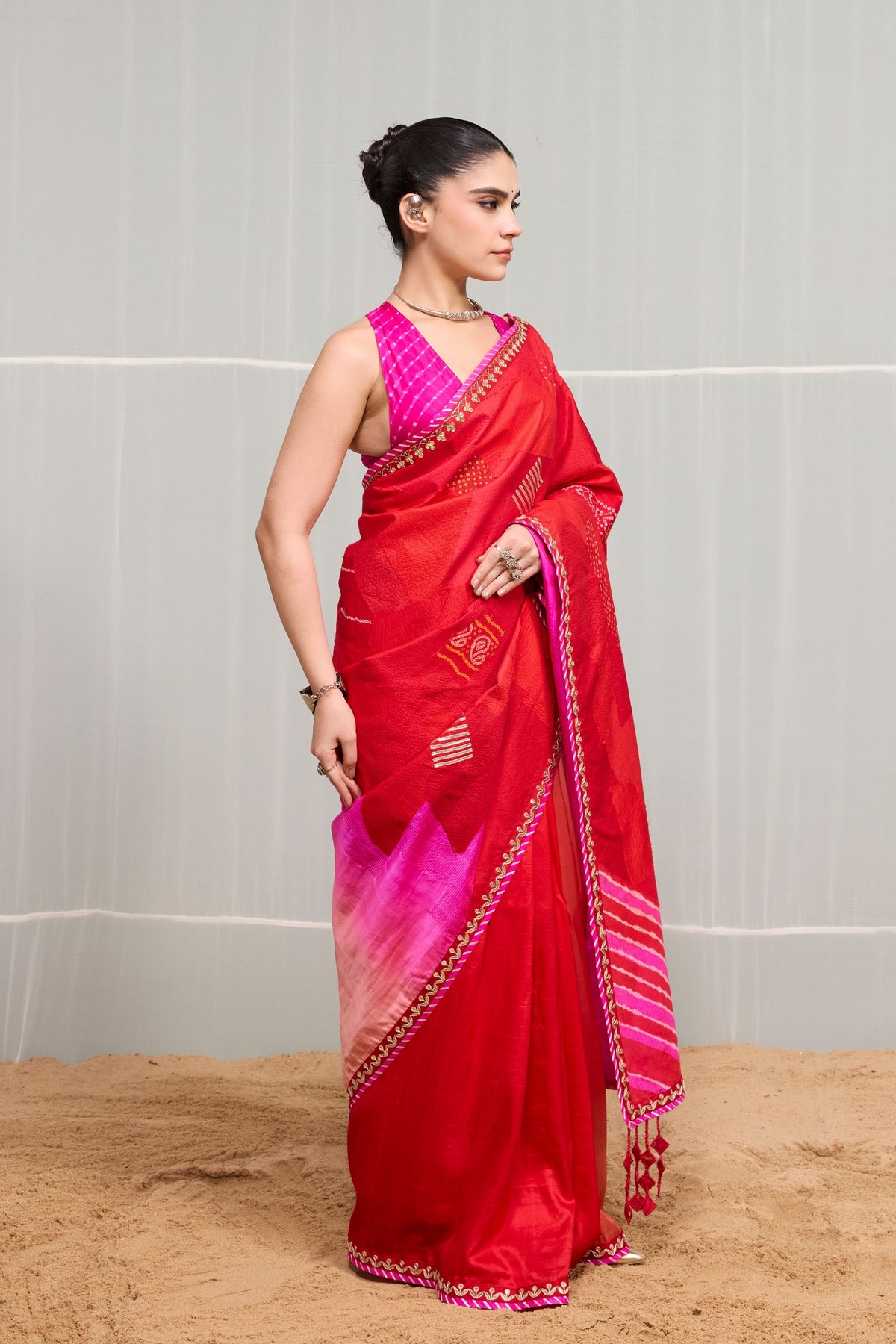 Bandhani Boond Saree