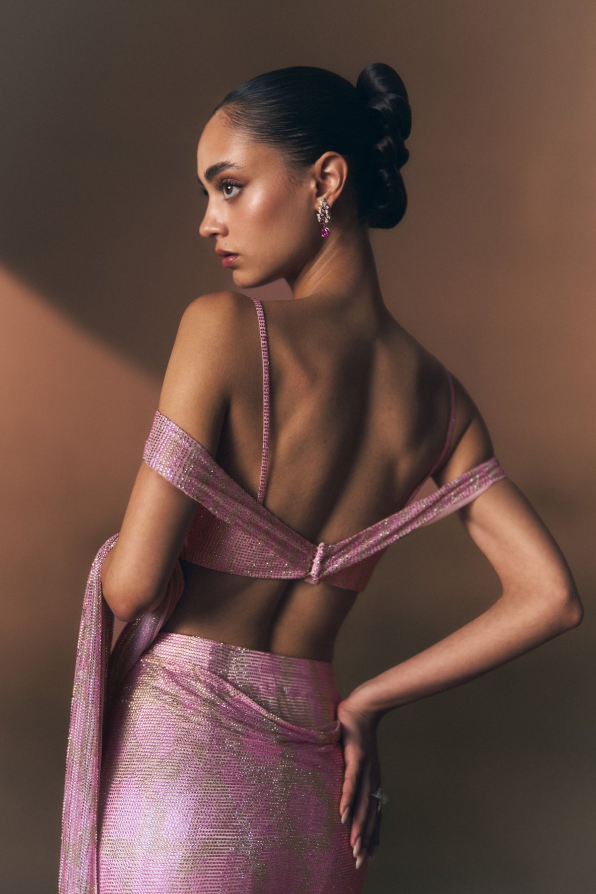 Marigold Drape Saree Set