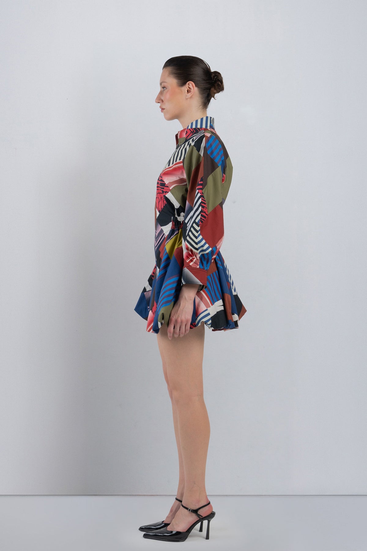 Mosaic Bubble Hem Dress