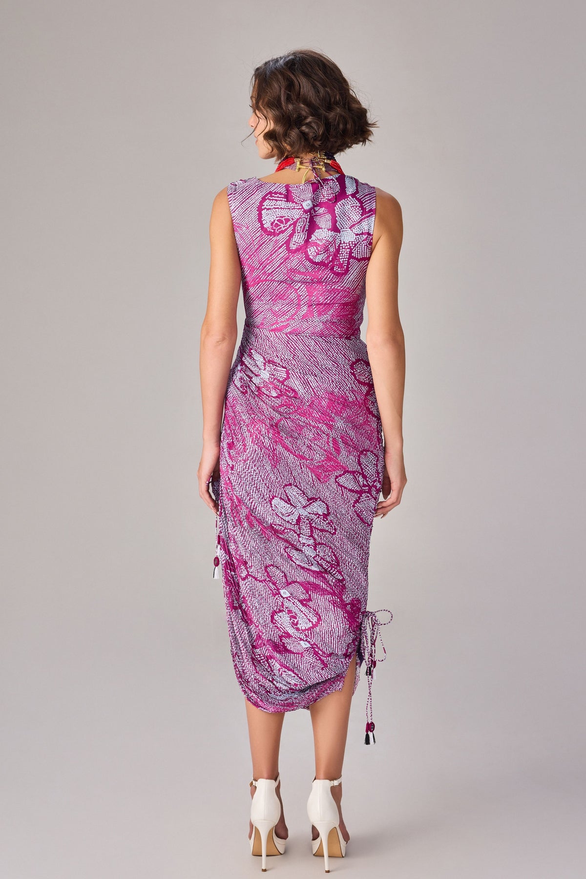 Purple Bandhani Nada Dress