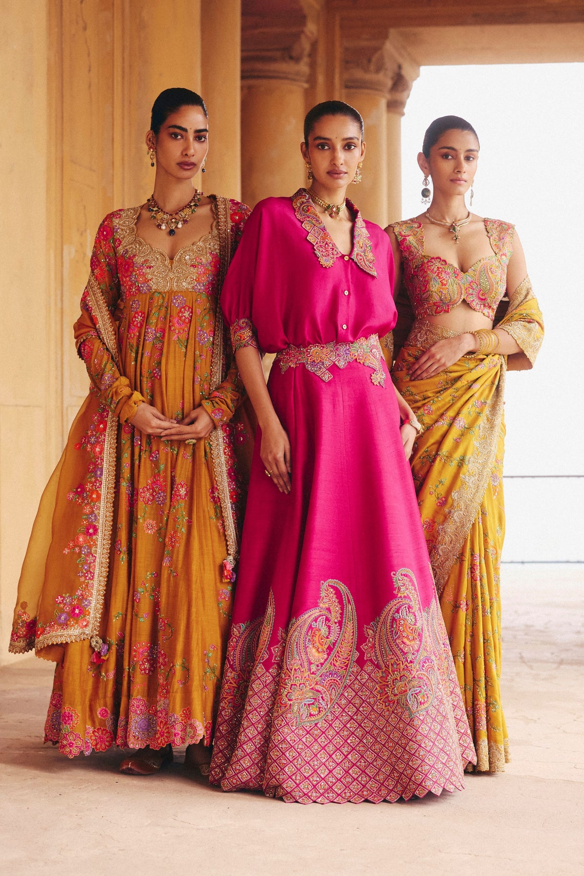 Valli Yellow Anarkali Set