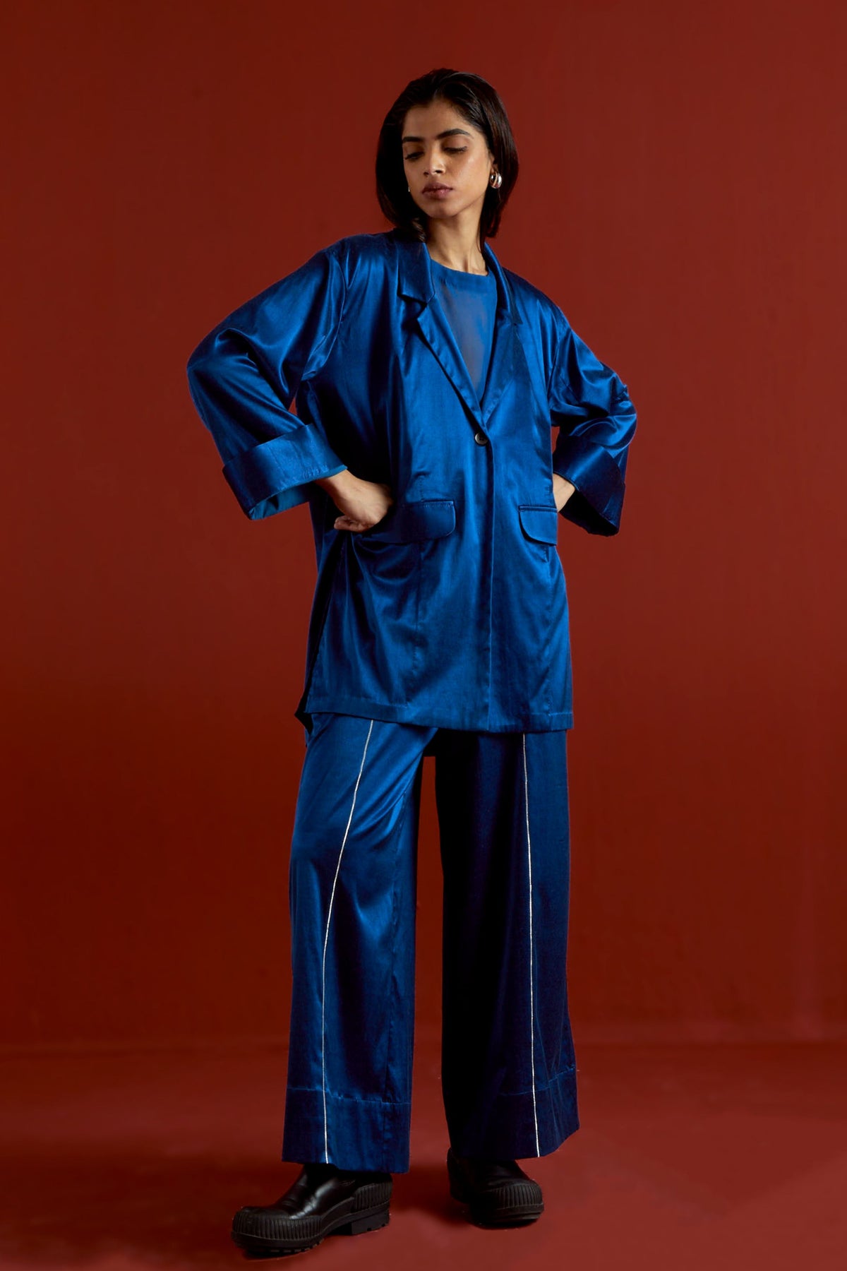 Wide Sleeve Jacket Set