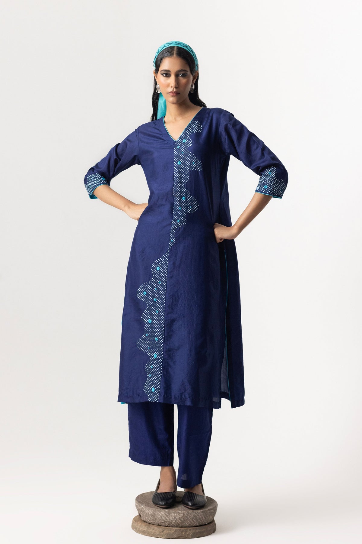 Blue Abstract Kurta Set