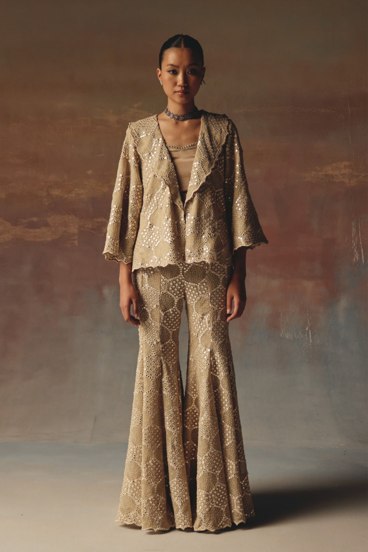 Golden Bootcut Pants